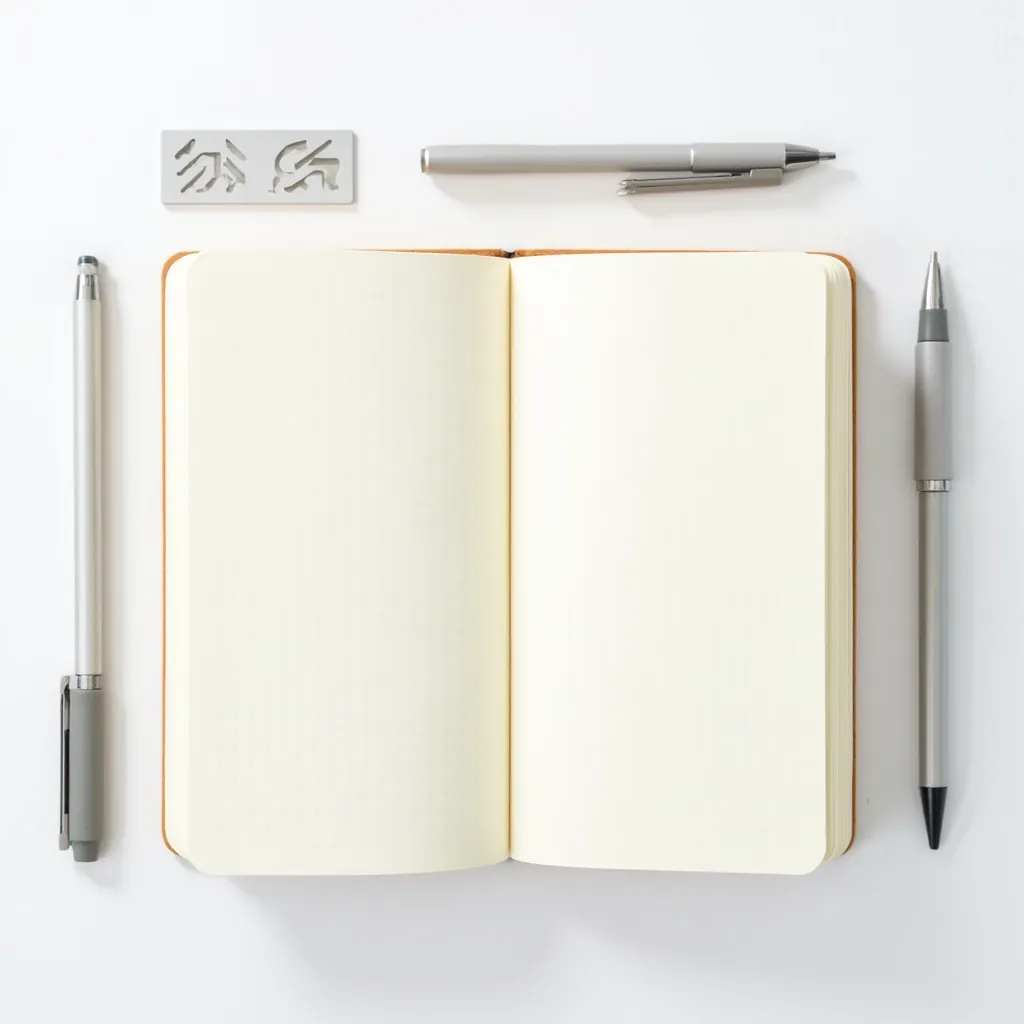 Complete bullet journaling kit with premium dotted notebook and quality pen set